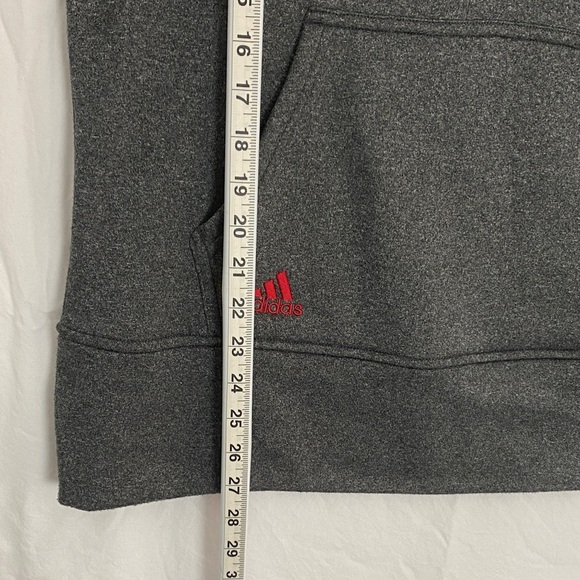 Adidas Dark Gray Hoodie Sweatshirt with Red Canada Design - Picture 7 of 12